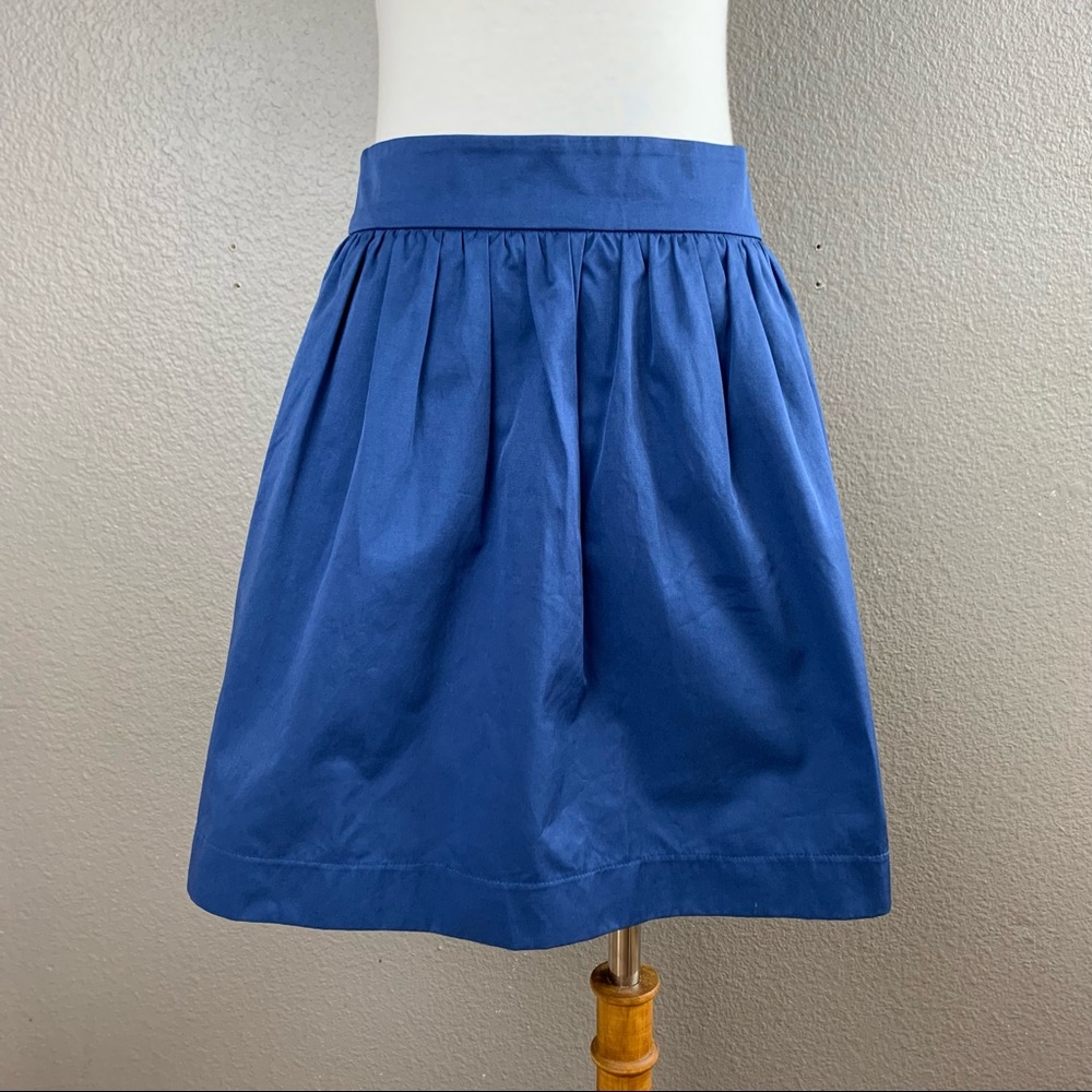 Zara Woman blue full skater mini skirt